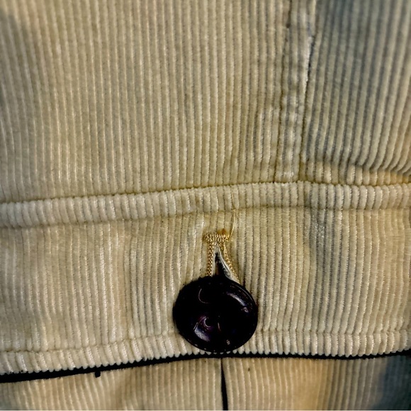 MERONA  LADIES CORDORY CAMEL BLAZER CHOCOLATE BROWN WOOD BUTTONS   SIZE MED VTG - Picture 7 of 16